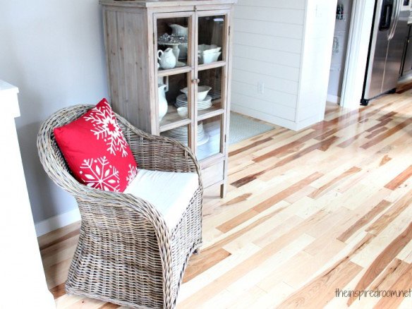 Hardwood flooring in the living room